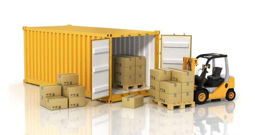 Container being lifted by crane - Professional logistics service